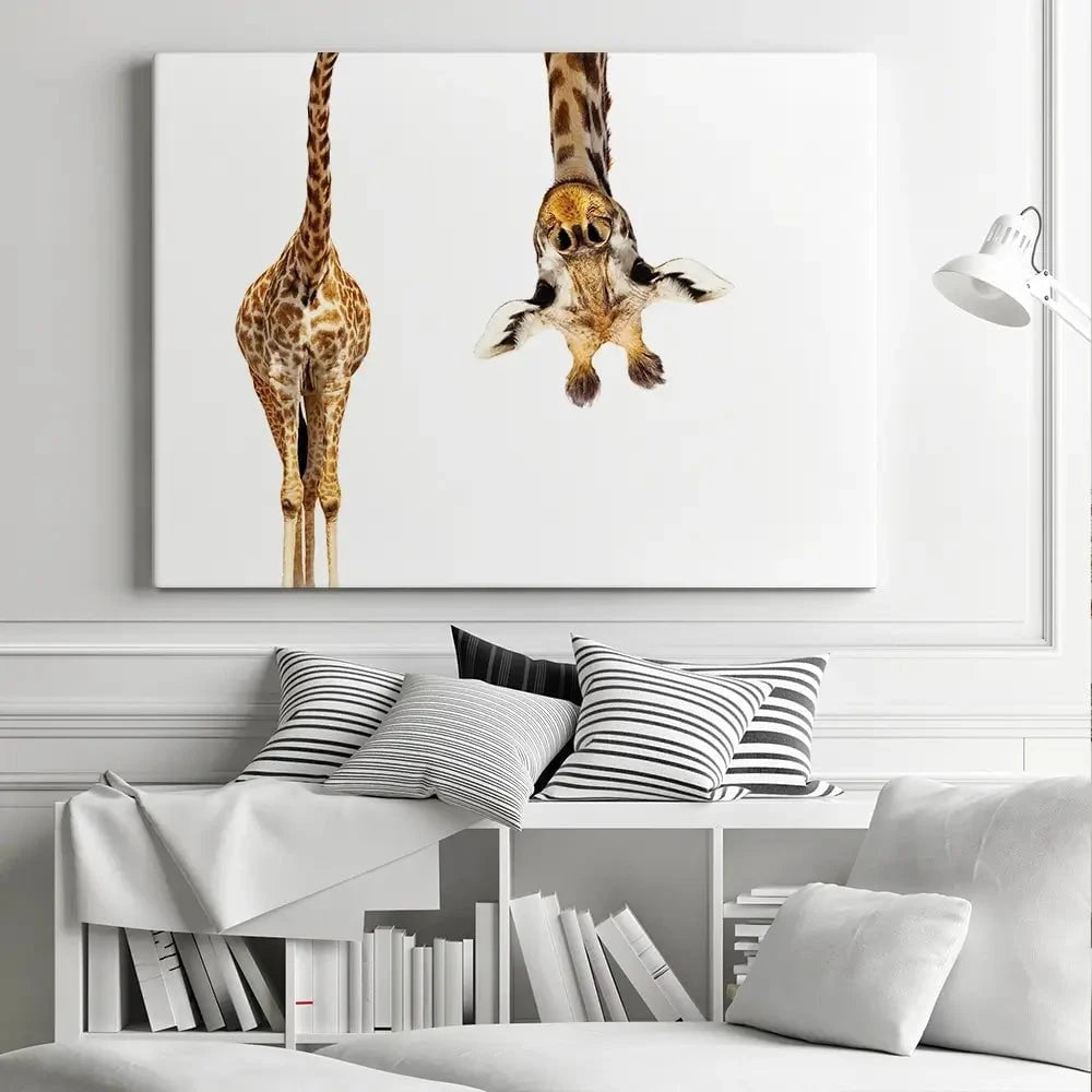 Upside Down Giraffe Canvas Print Upside Down Giraffe Canvas Print wall art product Sergey Novikov / Shutterstock