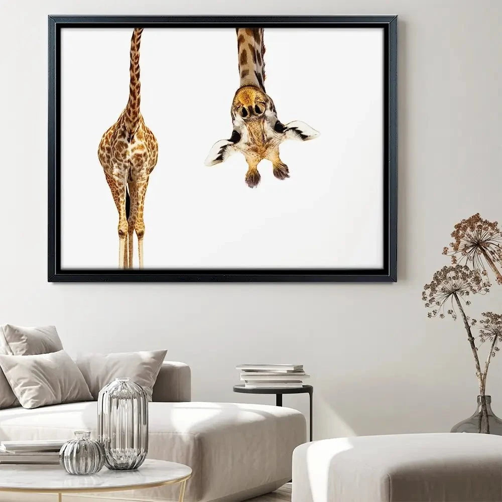 Upside Down Giraffe Canvas Print Upside Down Giraffe Canvas Print wall art product Sergey Novikov / Shutterstock