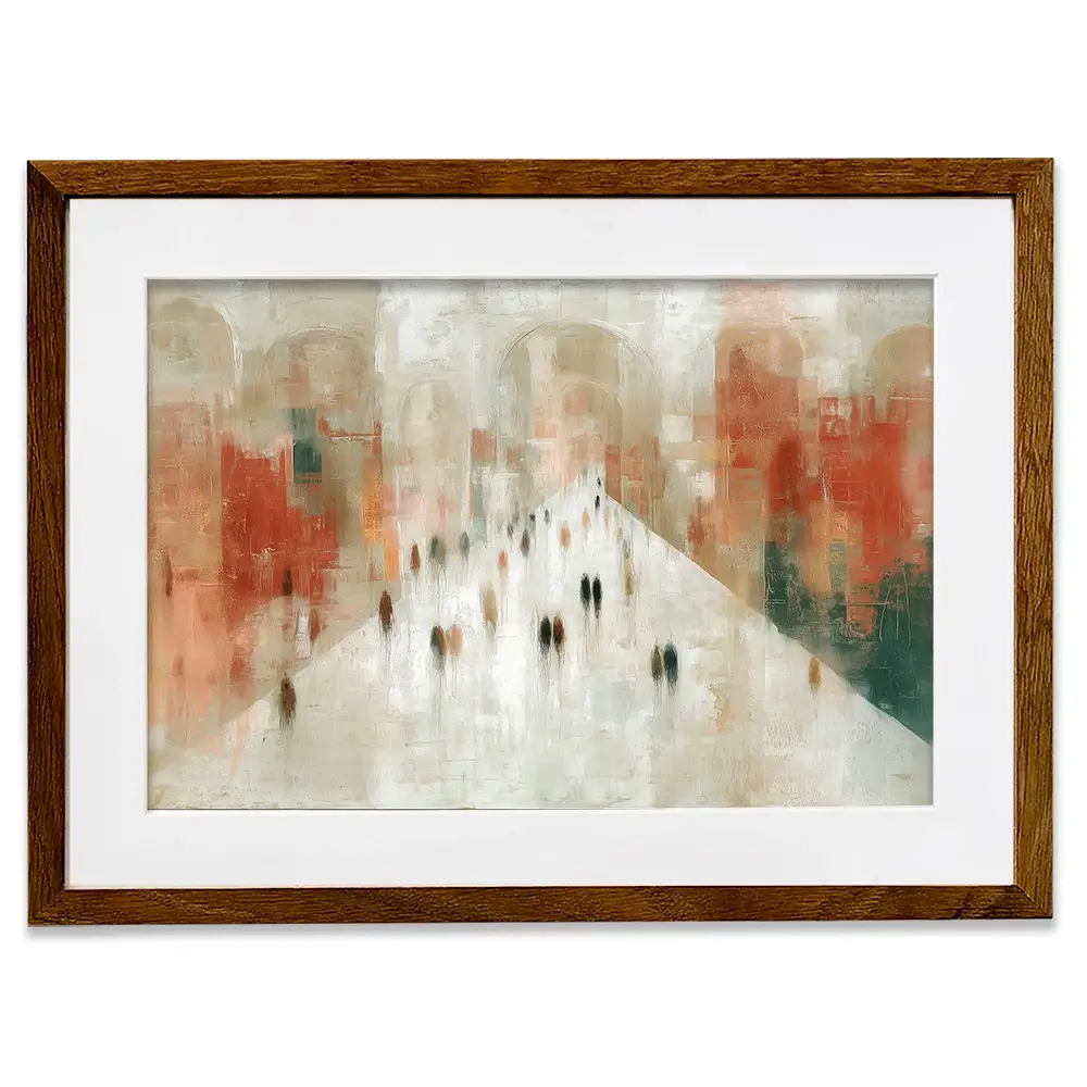 Urban Promenade Framed Art Print Urban Promenade Framed Art Print wall art product Chromatic Storm Studio