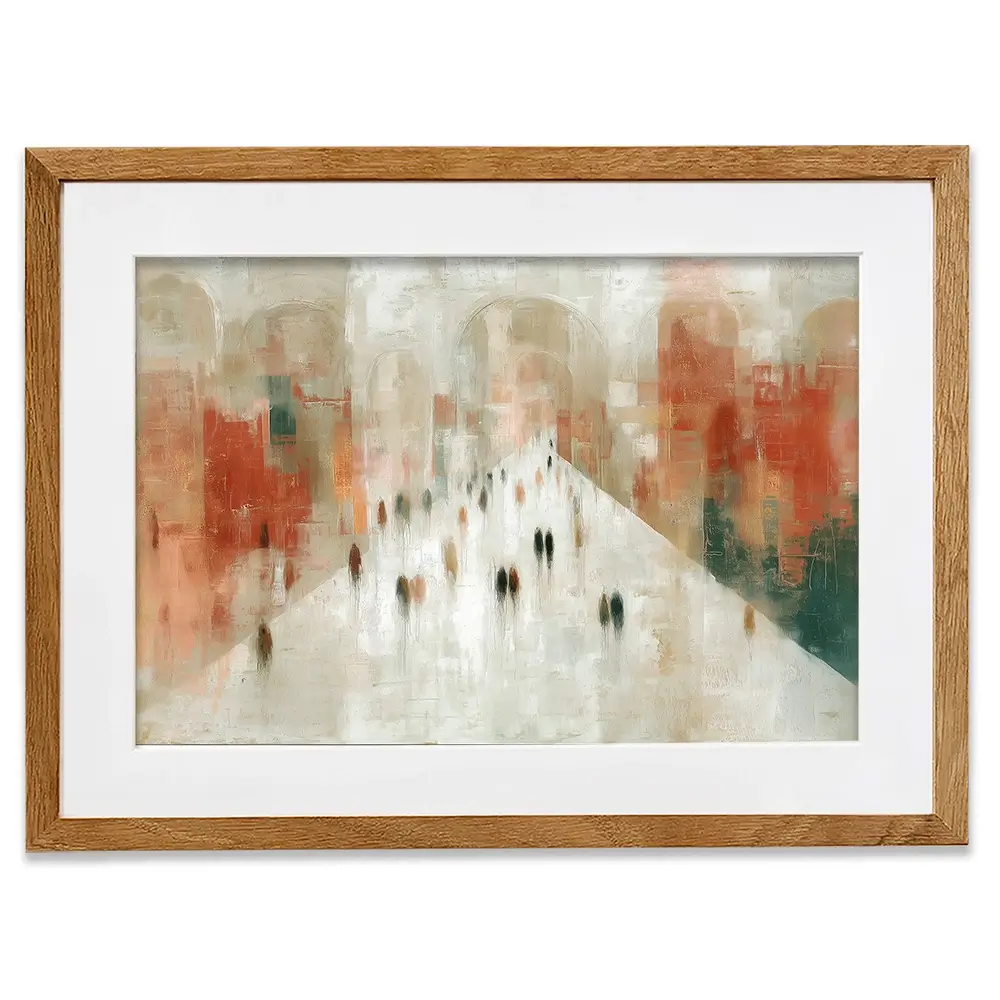 Urban Promenade Framed Art Print Urban Promenade Framed Art Print wall art product Chromatic Storm Studio