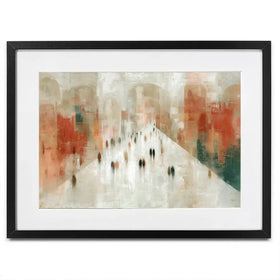 Urban Promenade Framed Art Print Urban Promenade Framed Art Print wall art product Chromatic Storm Studio