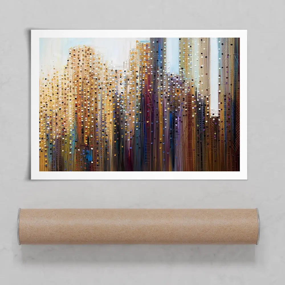 Urban Skyline Art Print Urban Skyline Art Print wall art product Ekaterina Ermilkina