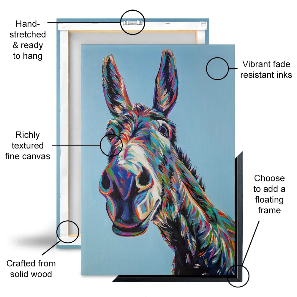 Valentine The Donkey Oversized Canvas Print Valentine The Donkey Oversized Canvas Print wall art product Carolee Vitaletti