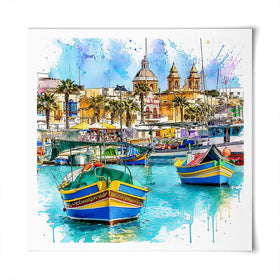 Valetta Malta Square Art Print Valetta Malta Square Art Print wall art product David Alexander Elder