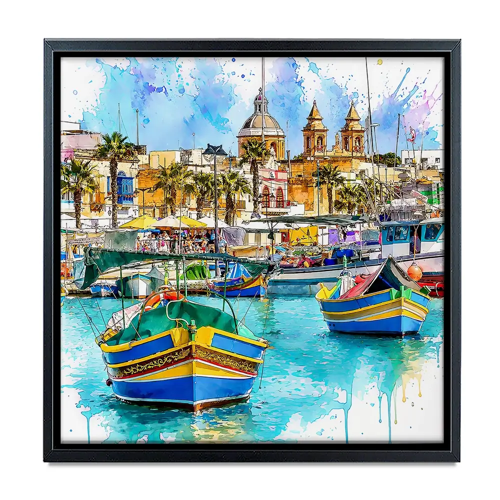 Valetta Malta Square Canvas Print Valetta Malta Square Canvas Print wall art product David Alexander Elder