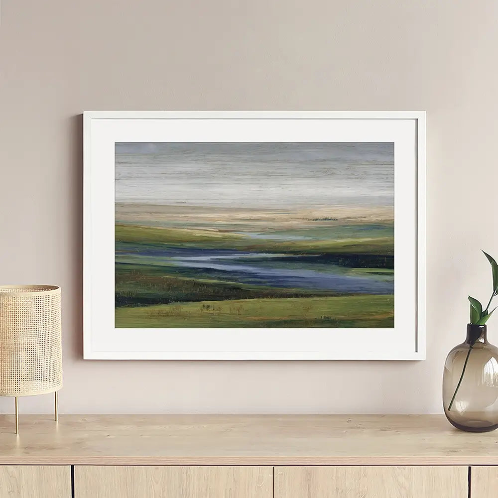 Valley Abstract Framed Art Print Valley Abstract Framed Art Print wall art product Petal Prints Design - Independent