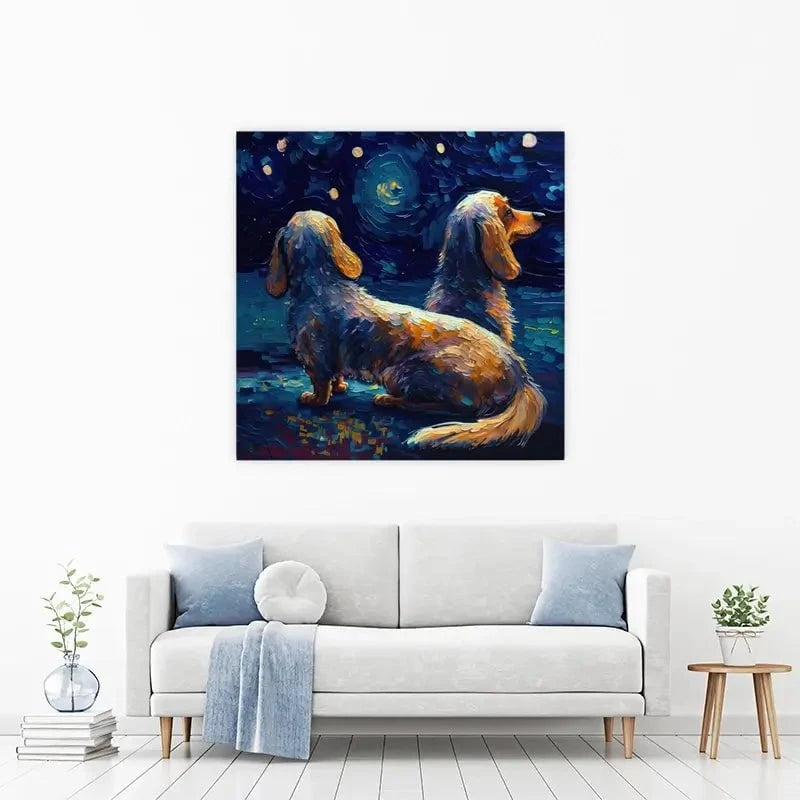 Van Gogh Dachshunds Canvas Print Van Gogh Dachshunds Canvas Print wall art product Svetlana Aleynikova