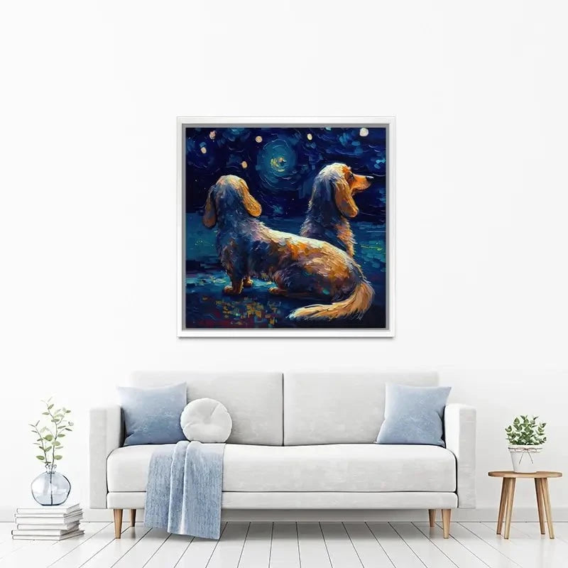 Van Gogh Dachshunds Canvas Print Van Gogh Dachshunds Canvas Print wall art product Svetlana Aleynikova