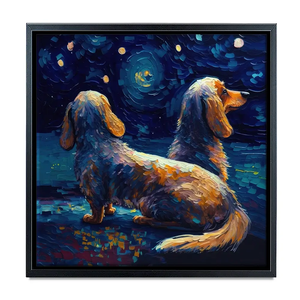 Van Gogh Dachshunds Canvas Print Van Gogh Dachshunds Canvas Print wall art product Svetlana Aleynikova