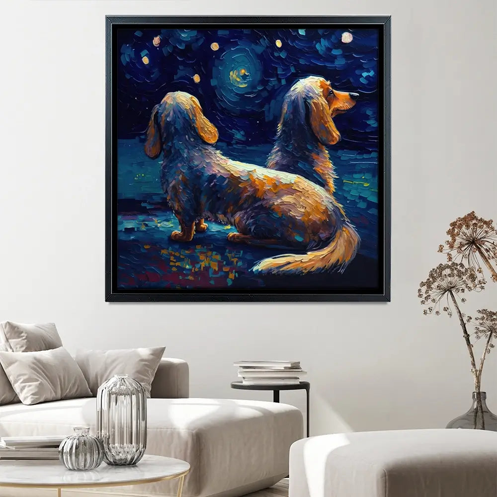 Van Gogh Dachshunds Canvas Print Van Gogh Dachshunds Canvas Print wall art product Svetlana Aleynikova
