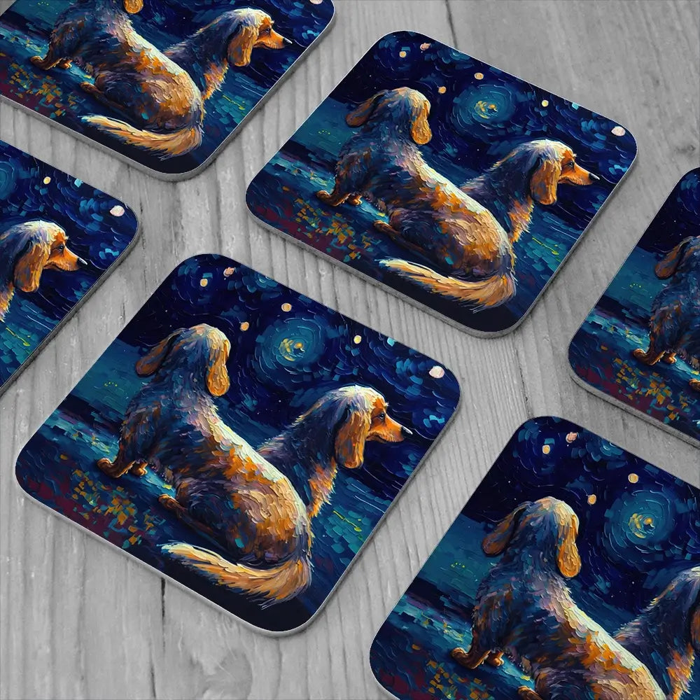 Van Gogh Dachshunds Coaster Set Van Gogh Dachshunds Coaster Set wall art product Svetlana Aleynikova