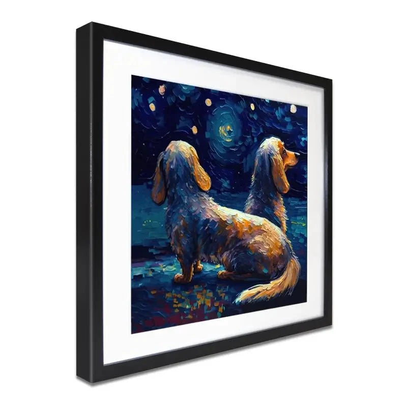 Van Gogh Dachshunds Framed Art Print Van Gogh Dachshunds Framed Art Print wall art product Svetlana Aleynikova