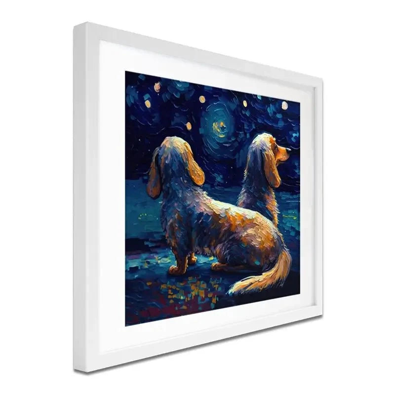 Van Gogh Dachshunds Framed Art Print Van Gogh Dachshunds Framed Art Print wall art product Svetlana Aleynikova