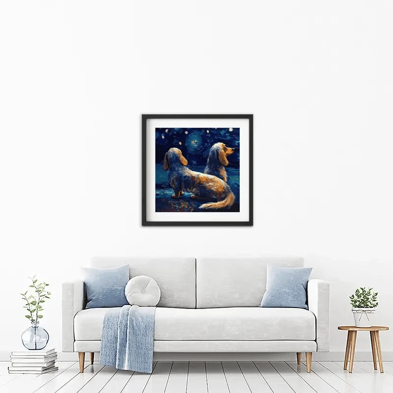 Van Gogh Dachshunds Framed Art Print Van Gogh Dachshunds Framed Art Print wall art product Svetlana Aleynikova