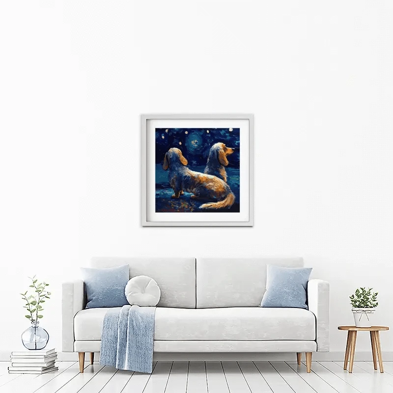 Van Gogh Dachshunds Framed Art Print Van Gogh Dachshunds Framed Art Print wall art product Svetlana Aleynikova