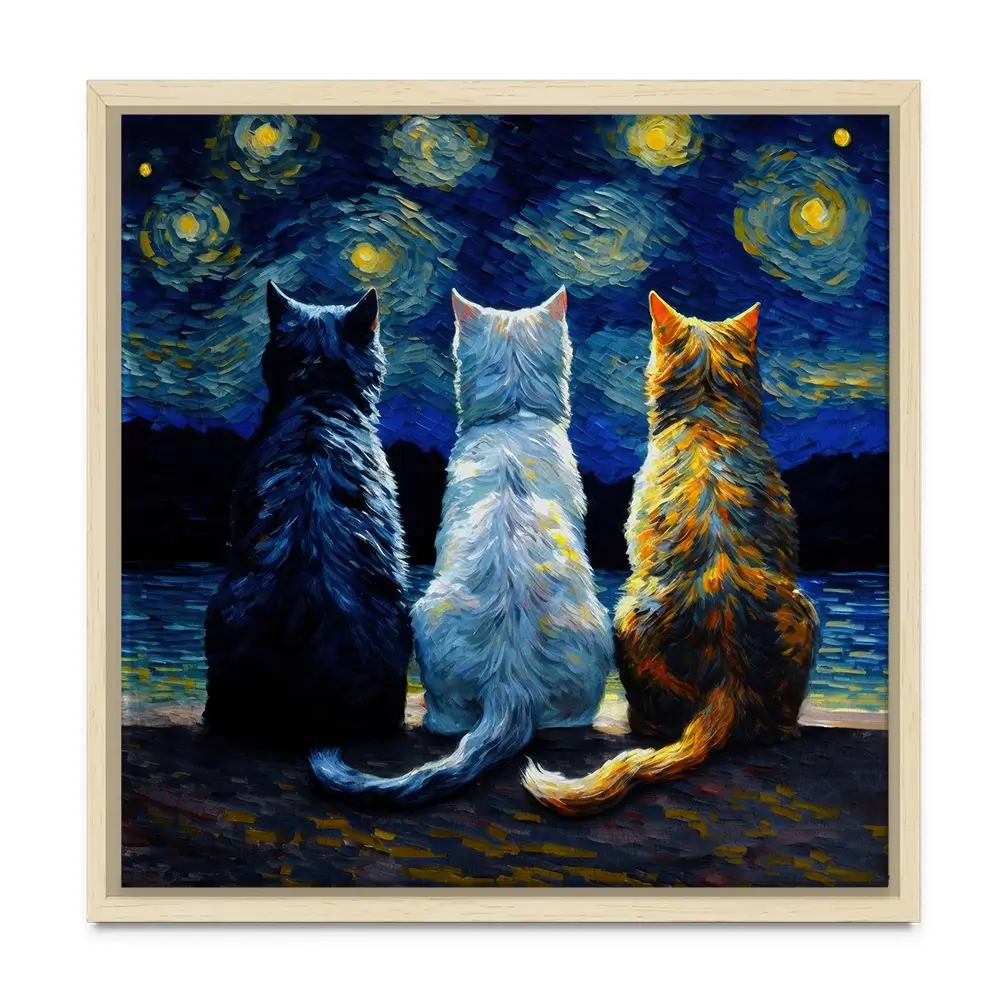 Van Gogh Three Cats Canvas Print Van Gogh Three Cats Canvas Print wall art product Svetlana Aleynikova