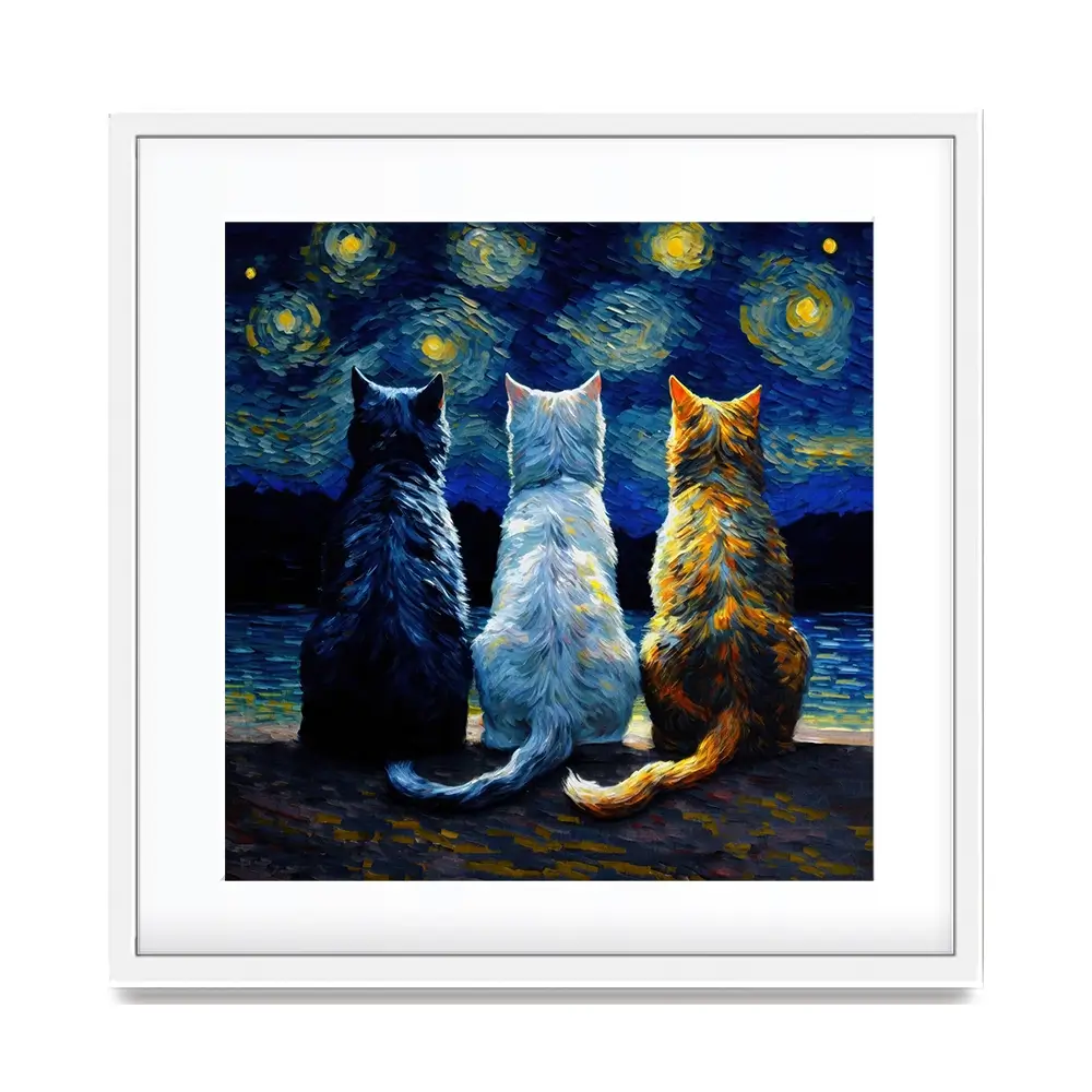Van Gogh Three Cats Framed Art Print Van Gogh Three Cats Framed Art Print wall art product Svetlana Aleynikova