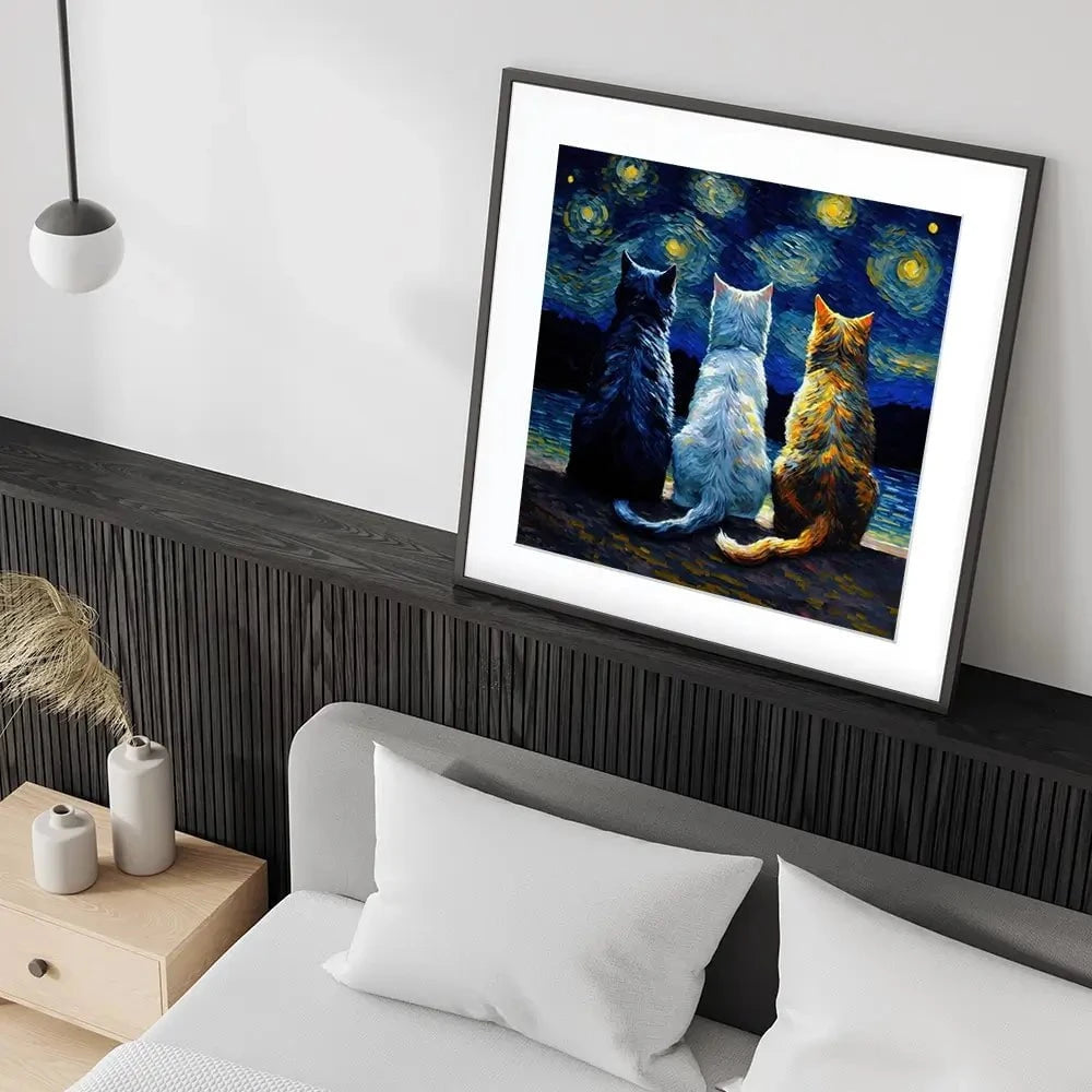 Van Gogh Three Cats Framed Art Print Van Gogh Three Cats Framed Art Print wall art product Svetlana Aleynikova