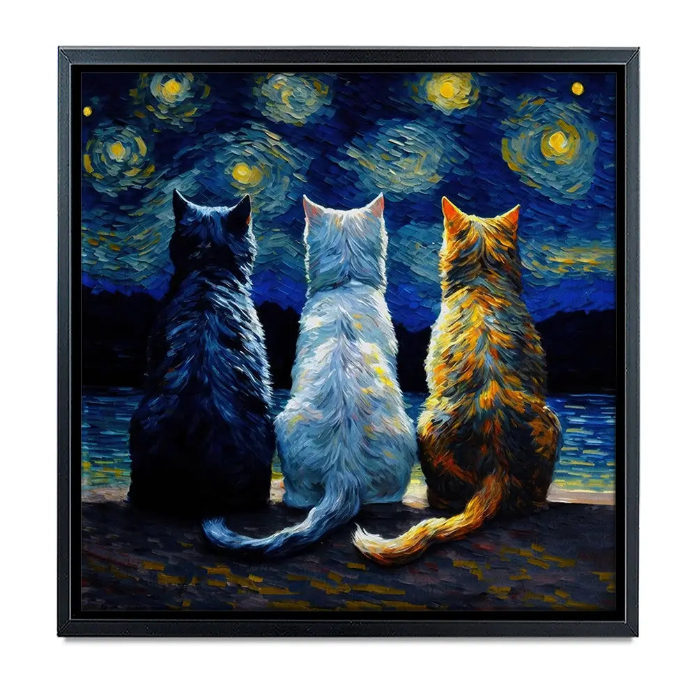 Van Gogh Three Cats Oversized Canvas Print Van Gogh Three Cats Oversized Canvas Print wall art product Art Print Shop