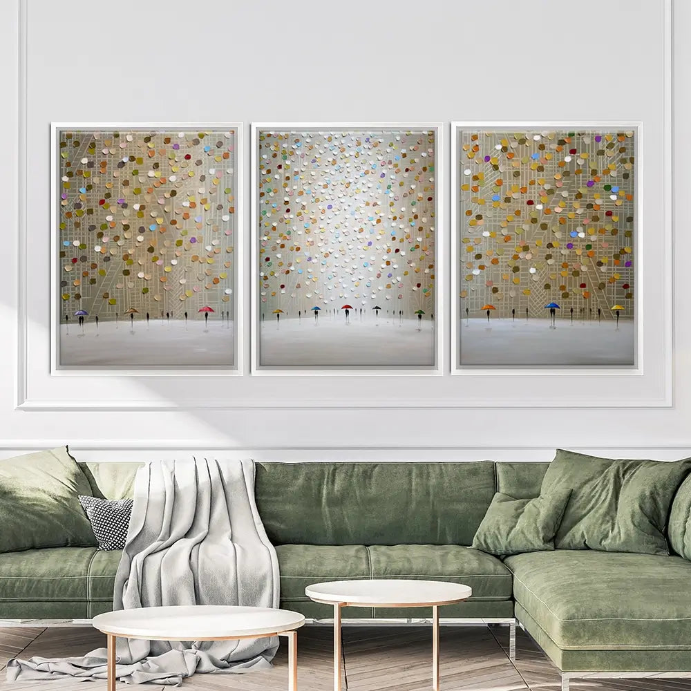 Velvet Rain Trio Canvas Print Velvet Rain Trio Canvas Print wall art product Ekaterina Ermilkina