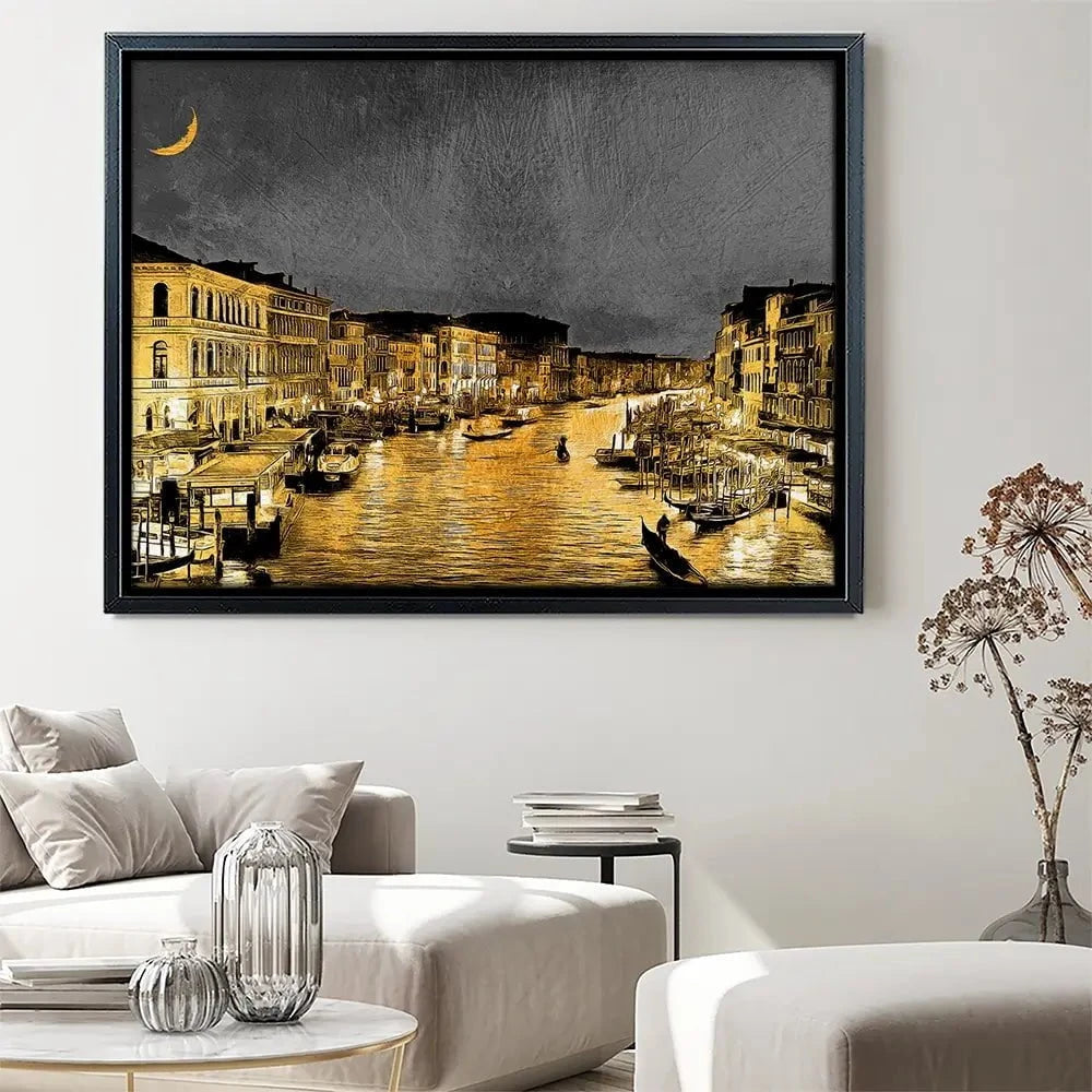 Venice Glow Canvas Print Venice Glow Canvas Print wall art product Mohammadreza Zeidabadi / Shutterstock
