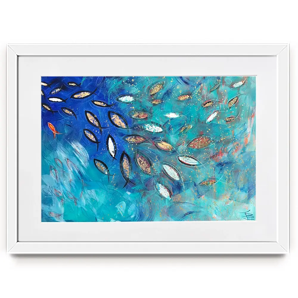 Very Fishy Framed Art Print Very Fishy Framed Art Print wall art product Jane Brookshaw