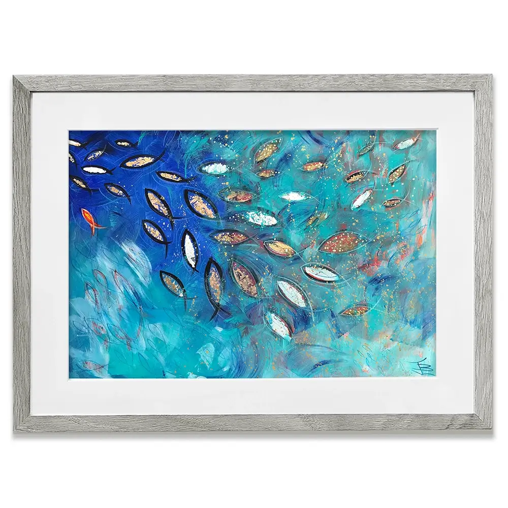 Very Fishy Framed Art Print Very Fishy Framed Art Print wall art product Jane Brookshaw