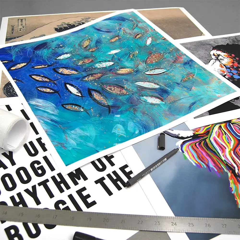 Very Fishy Square Art Print Very Fishy Square Art Print wall art product Jane Brookshaw