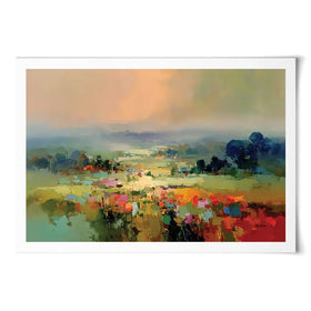 Vibrant Abstract Fields And Soft Pastel Sky Art Print Vibrant Abstract Fields And Soft Pastel Sky Art Print wall art product Leon Devenice