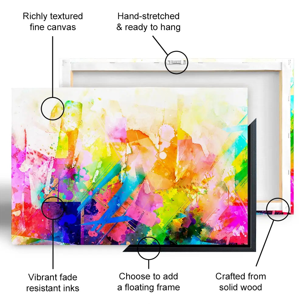 Vibrant Abstract Oversized Canvas Print Vibrant Abstract Oversized Canvas Print wall art product ARTEMENKO VALENTYN / Shutterstock