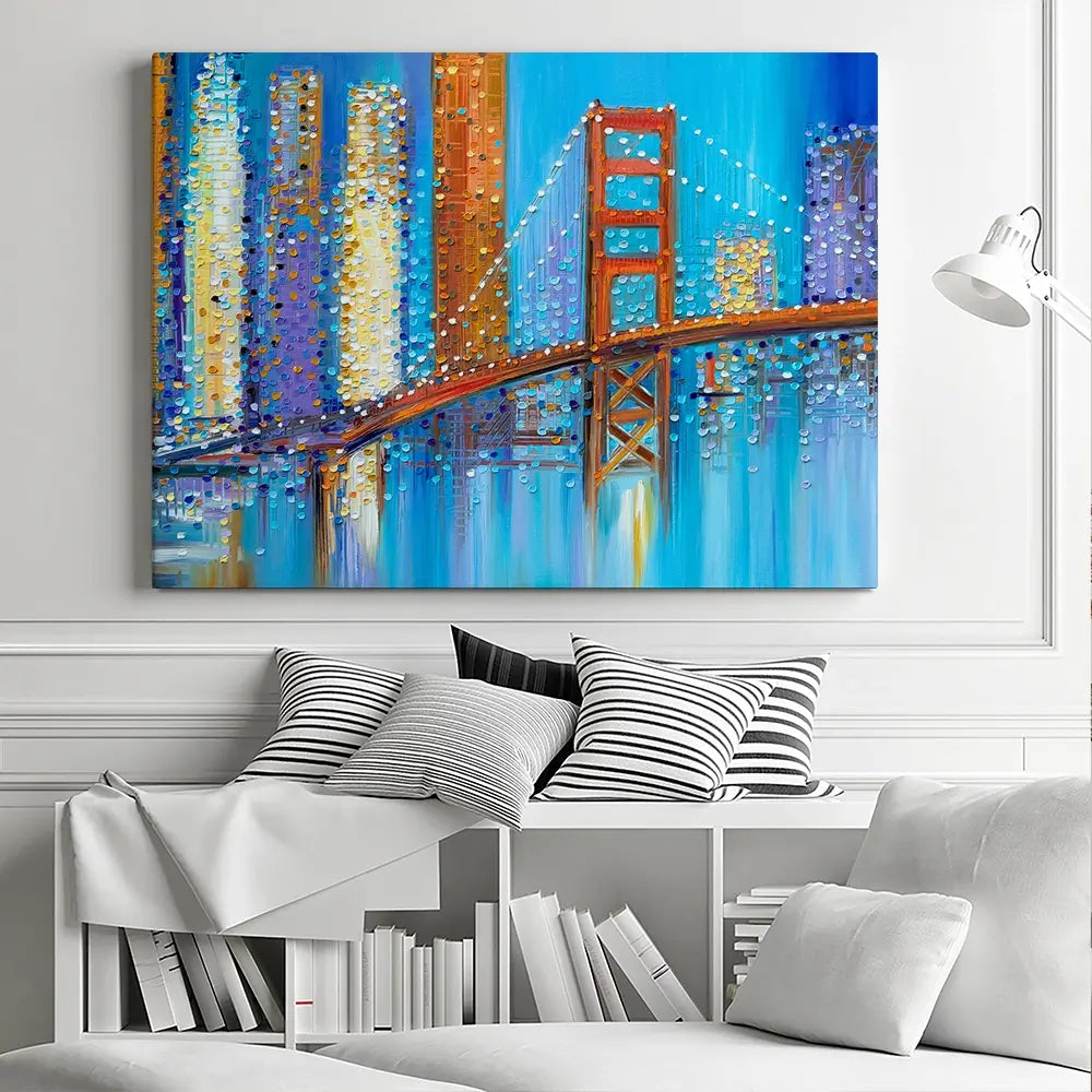 Vibrant Golden Gate Bridge Canvas Print Vibrant Golden Gate Bridge Canvas Print wall art product Ekaterina Ermilkina