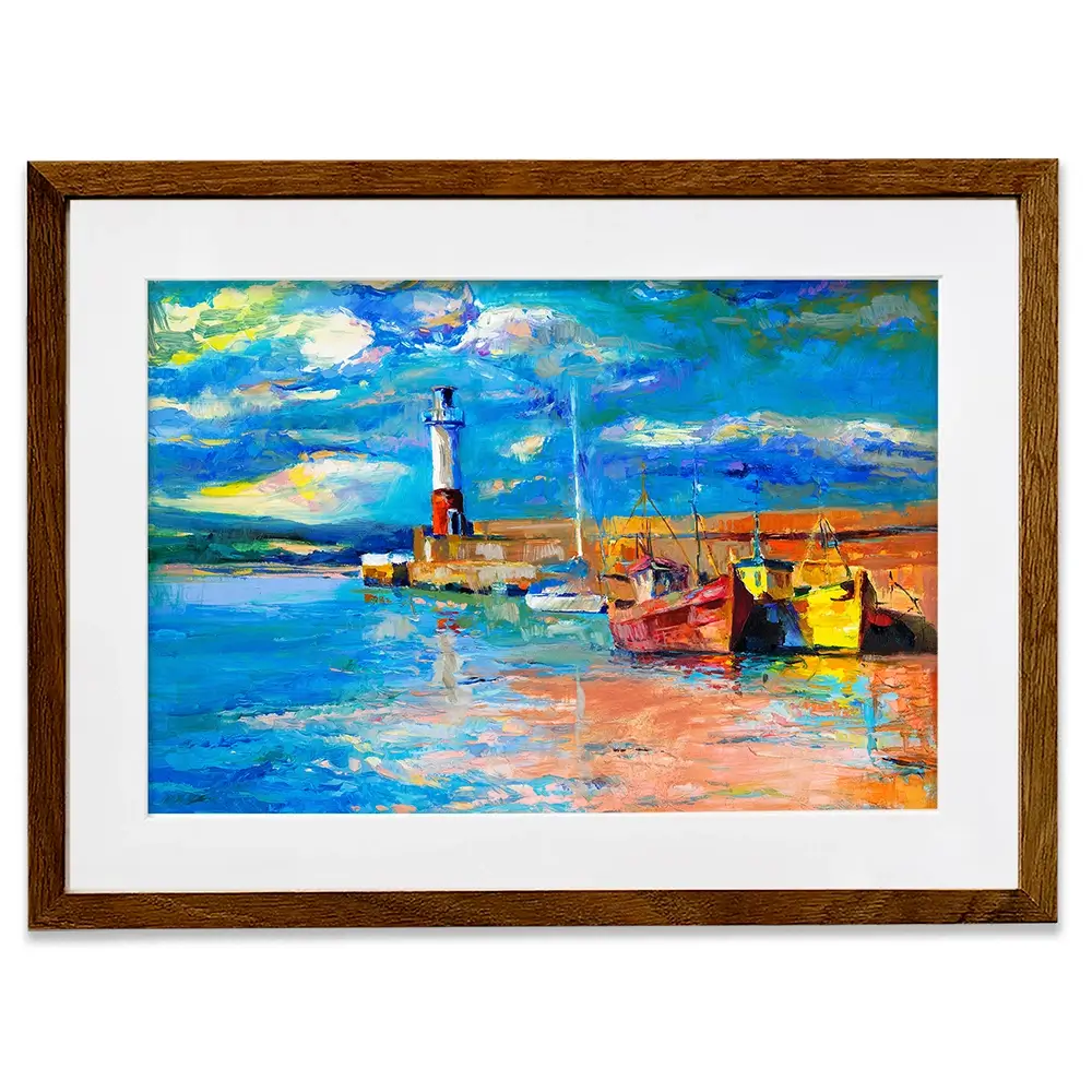 Vibrant Lighthouse Framed Art Print Vibrant Lighthouse Framed Art Print wall art product Boyan Dimitrov / Shutterstock