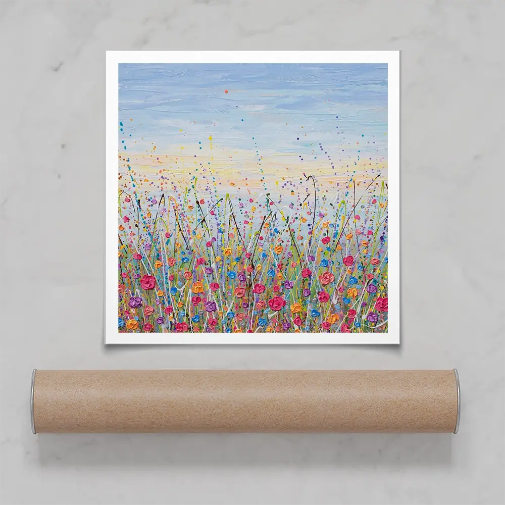 Vibrant Meadow Square Art Print Vibrant Meadow Square Art Print wall art product Art Print Shop