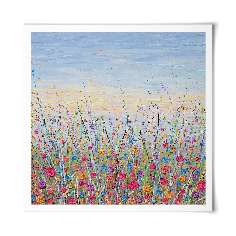 Vibrant Meadow Square Art Print Vibrant Meadow Square Art Print wall art product Art Print Shop