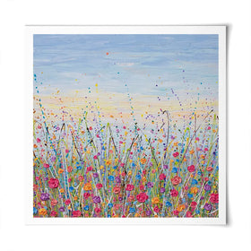Vibrant Meadow Square Art Print Vibrant Meadow Square Art Print wall art product Art Print Shop