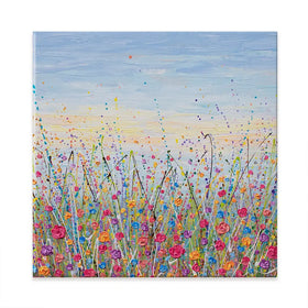 Vibrant Meadow Square Canvas Print Vibrant Meadow Square Canvas Print wall art product Art Print Shop
