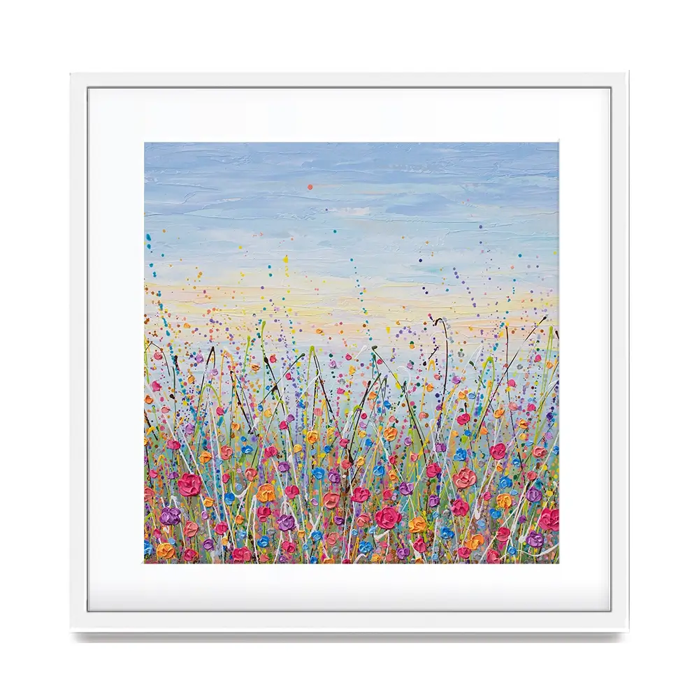 Vibrant Meadow Square Framed Art Print Vibrant Meadow Square Framed Art Print wall art product Art Print Shop