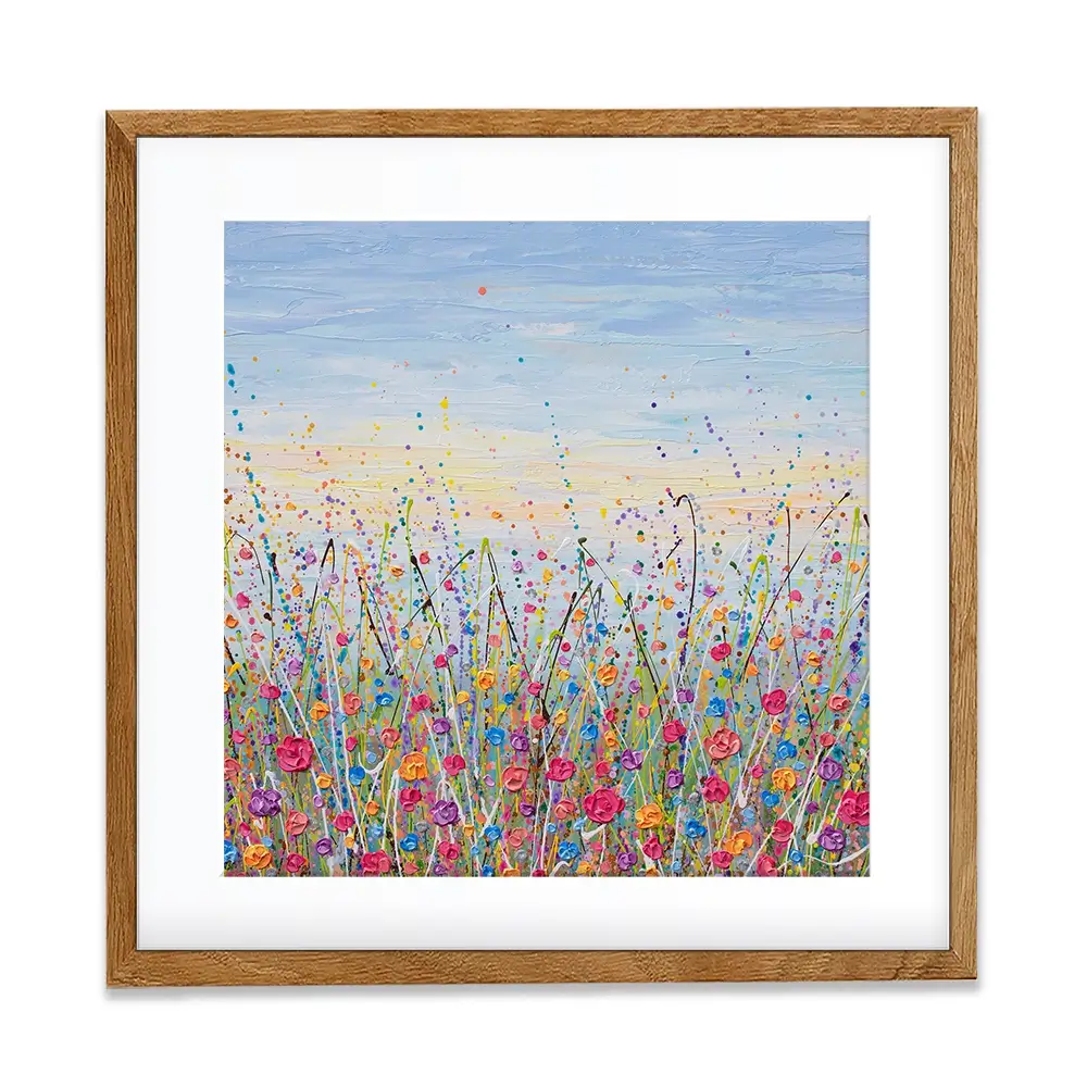 Vibrant Meadow Square Framed Art Print Vibrant Meadow Square Framed Art Print wall art product Art Print Shop