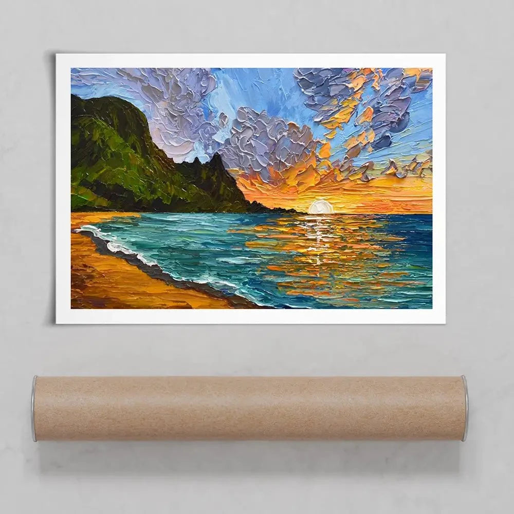 Vibrant Mountain Sunset Art Print Vibrant Mountain Sunset Art Print wall art product Olga Tkachyk