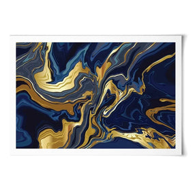 Vibrant Navy Marble Art Print Vibrant Navy Marble Art Print | Vibrant Navy Marble Artwork wall art product vectortwins / Shutterstock