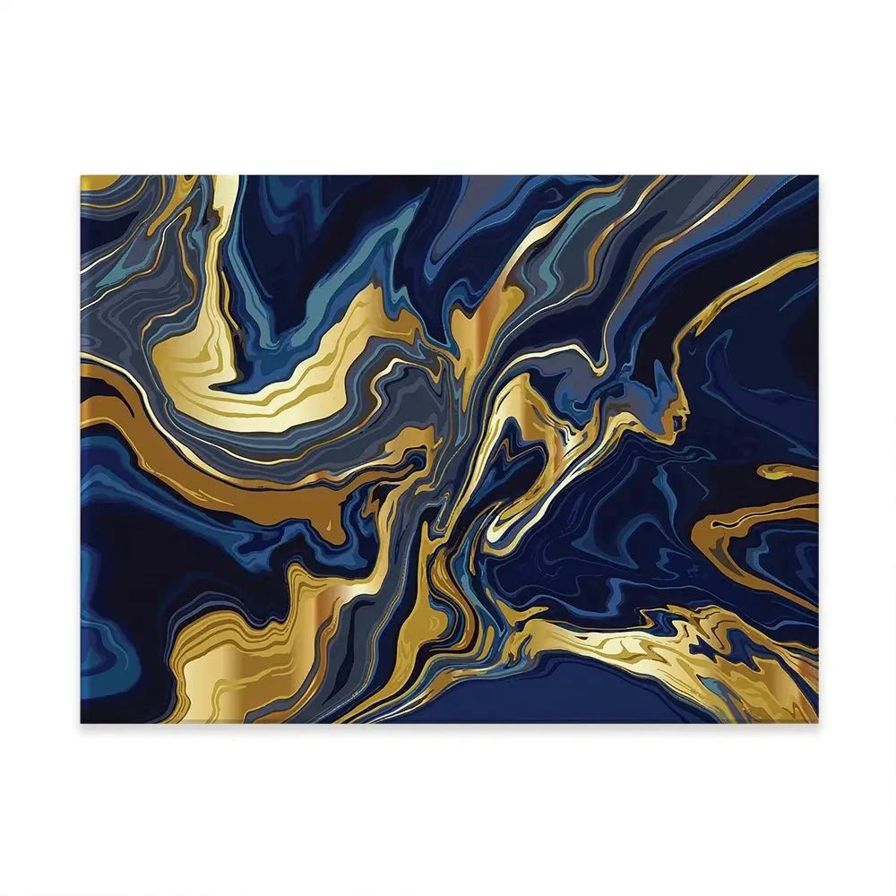 Vibrant Navy Marble Canvas Print Vibrant Navy Marble Canvas Print | Vibrant Navy Marble Artwork wall art product vectortwins / Shutterstock