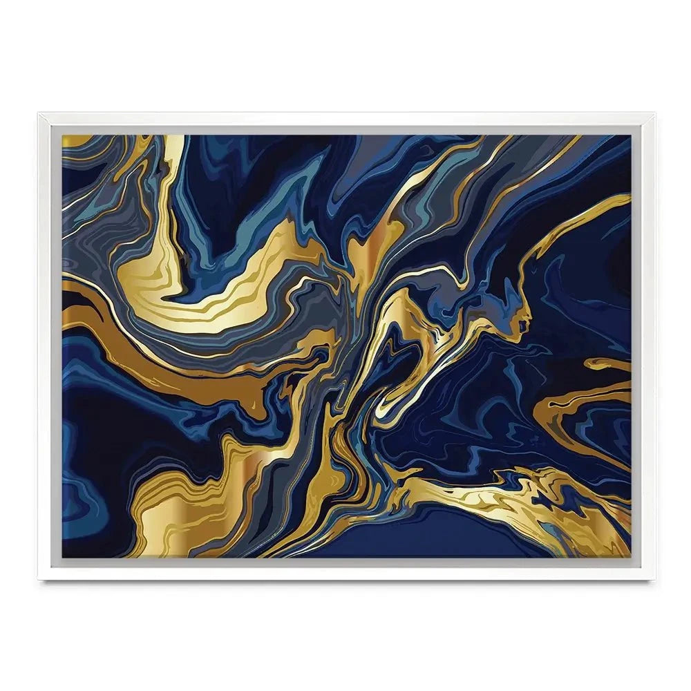 Vibrant Navy Marble Canvas Print Vibrant Navy Marble Canvas Print | Vibrant Navy Marble Artwork wall art product vectortwins / Shutterstock