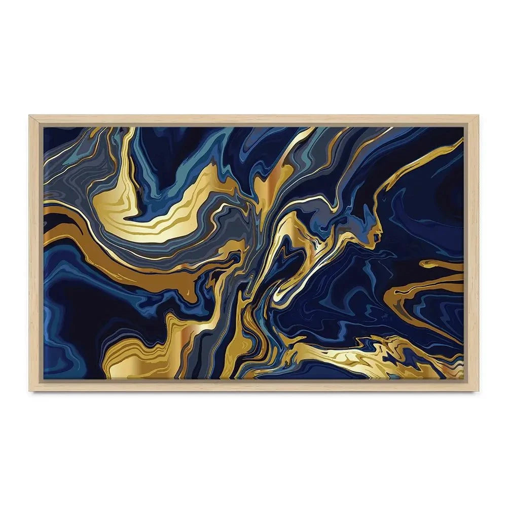 Vibrant Navy Marble Canvas Print Vibrant Navy Marble Canvas Print | Vibrant Navy Marble Artwork wall art product vectortwins / Shutterstock