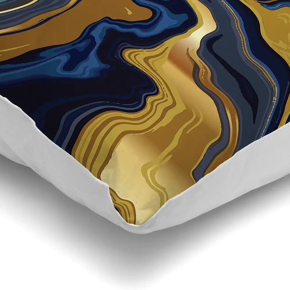 Vibrant Navy Marble Cushion Vibrant Navy Marble Cushion wall art product Art Print Shop