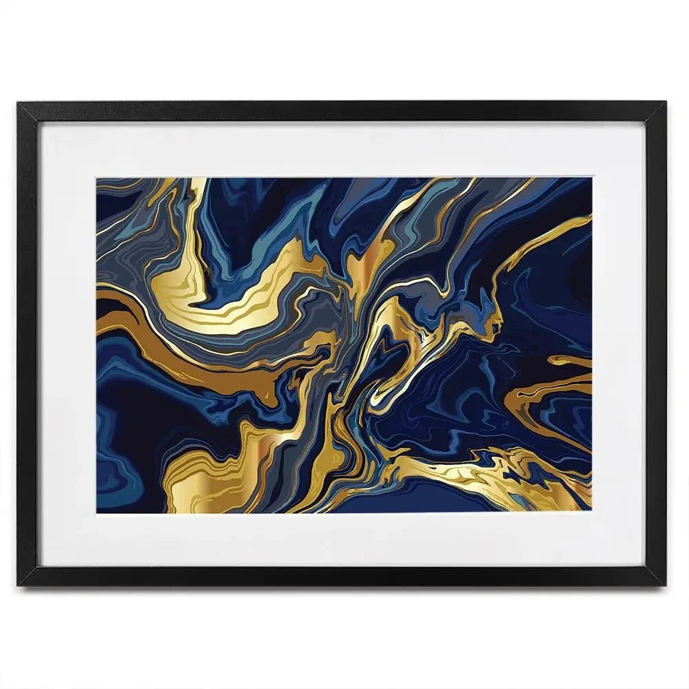 Vibrant Navy Marble Framed Art Print Vibrant Navy Marble Framed Art Print | Vibrant Navy Marble Artwork wall art product vectortwins / Shutterstock