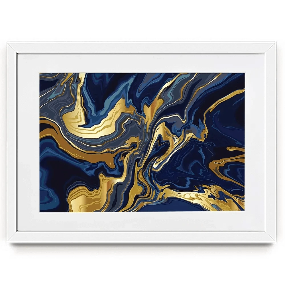 Vibrant Navy Marble Framed Art Print Vibrant Navy Marble Framed Art Print | Vibrant Navy Marble Artwork wall art product vectortwins / Shutterstock
