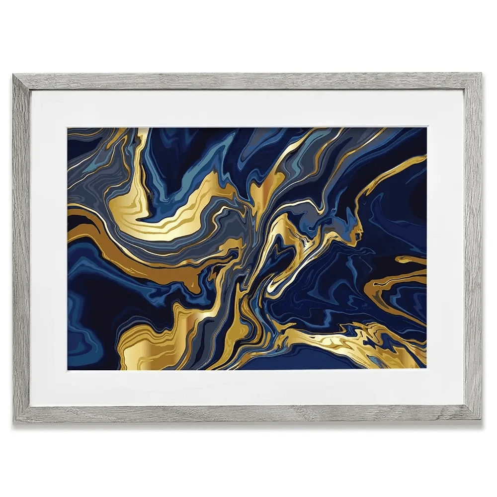 Vibrant Navy Marble Framed Art Print Vibrant Navy Marble Framed Art Print | Vibrant Navy Marble Artwork wall art product vectortwins / Shutterstock