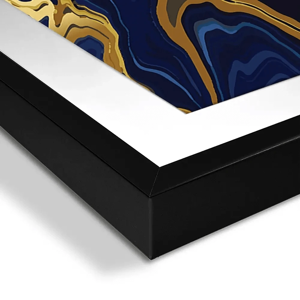 Vibrant Navy Marble Framed Art Print Trio Vibrant Navy Marble Framed Art Print Trio wall art product vectortwins / Shutterstock