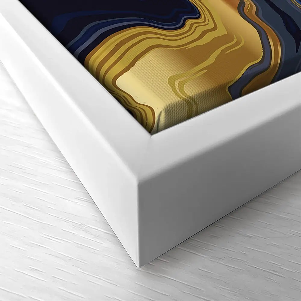 Vibrant Navy Marble Square Canvas Print Vibrant Navy Marble Square Canvas Print wall art product Art Print Shop