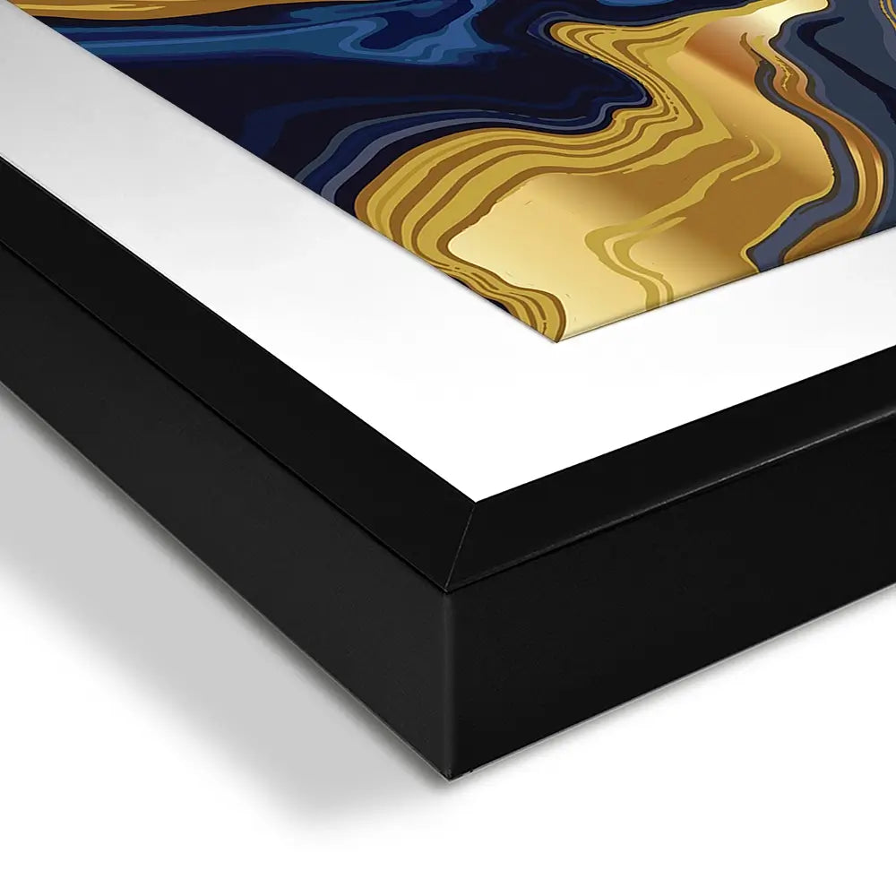 Vibrant Navy Marble Square Framed Art Print Vibrant Navy Marble Square Framed Art Print wall art product Art Print Shop